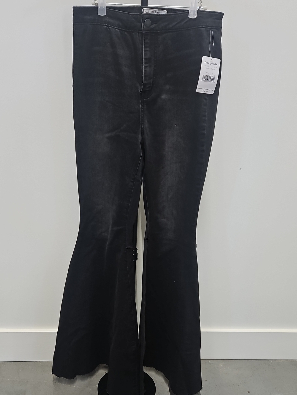Free People Black High-Rise Flare Jeans